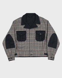 Glen Plaid Bomber Jacket