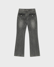 Smoke Wash Low-Rise Jean