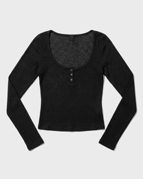 Three Button Rib Tee