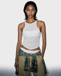 Bralette Sheer Knit Tank