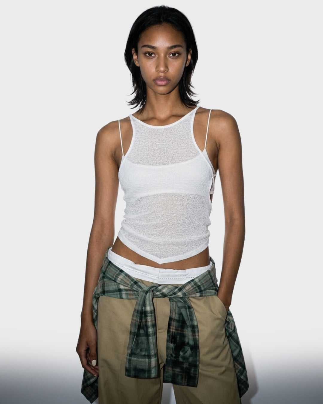 Bralette Sheer Knit Tank