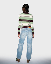 Sage Stripe Knit Cardigan