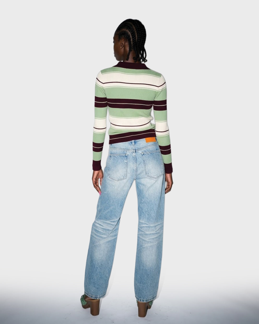 Sage Stripe Knit Cardigan
