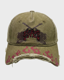 Flame Cut-Off Brim Cap