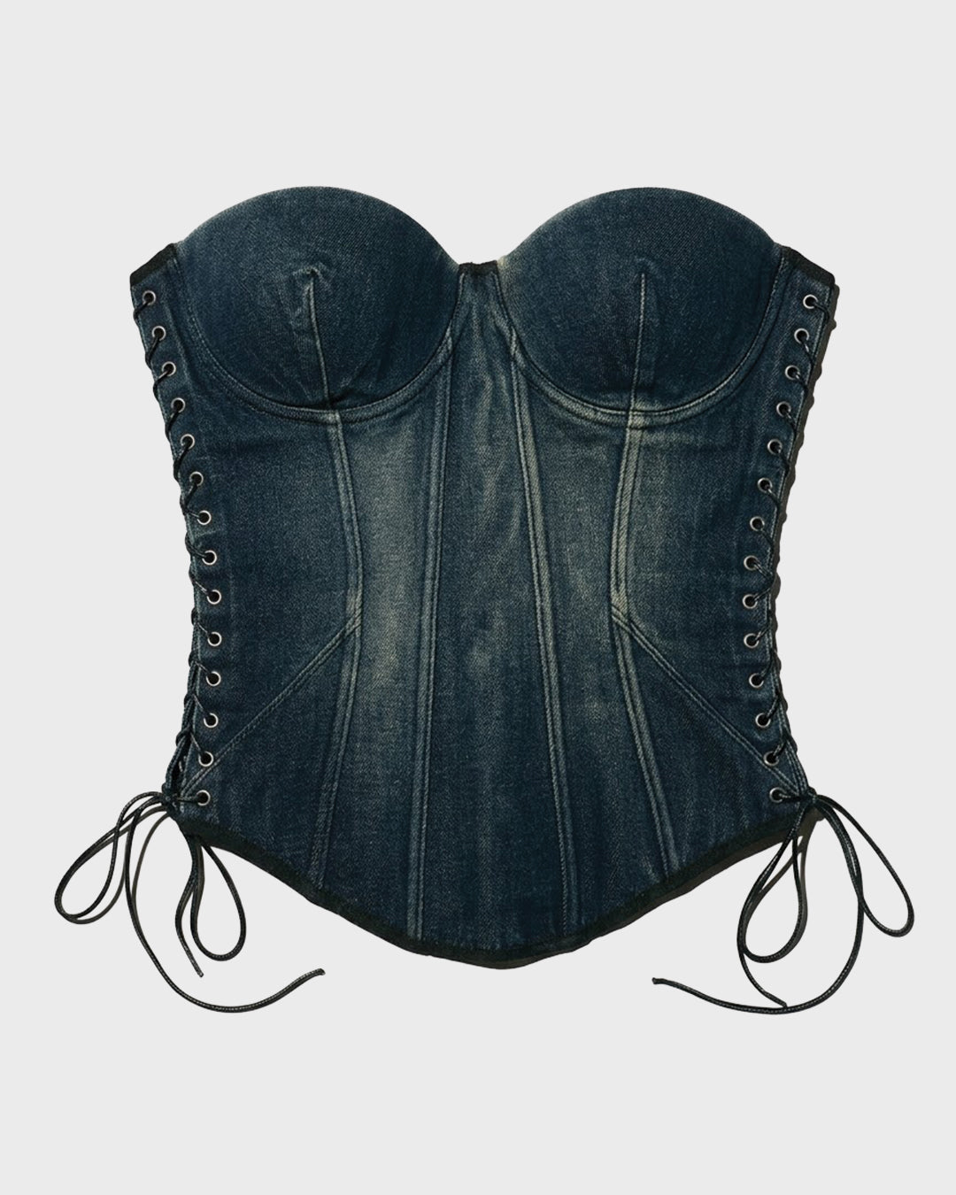 Seam Fade Denim Bustier